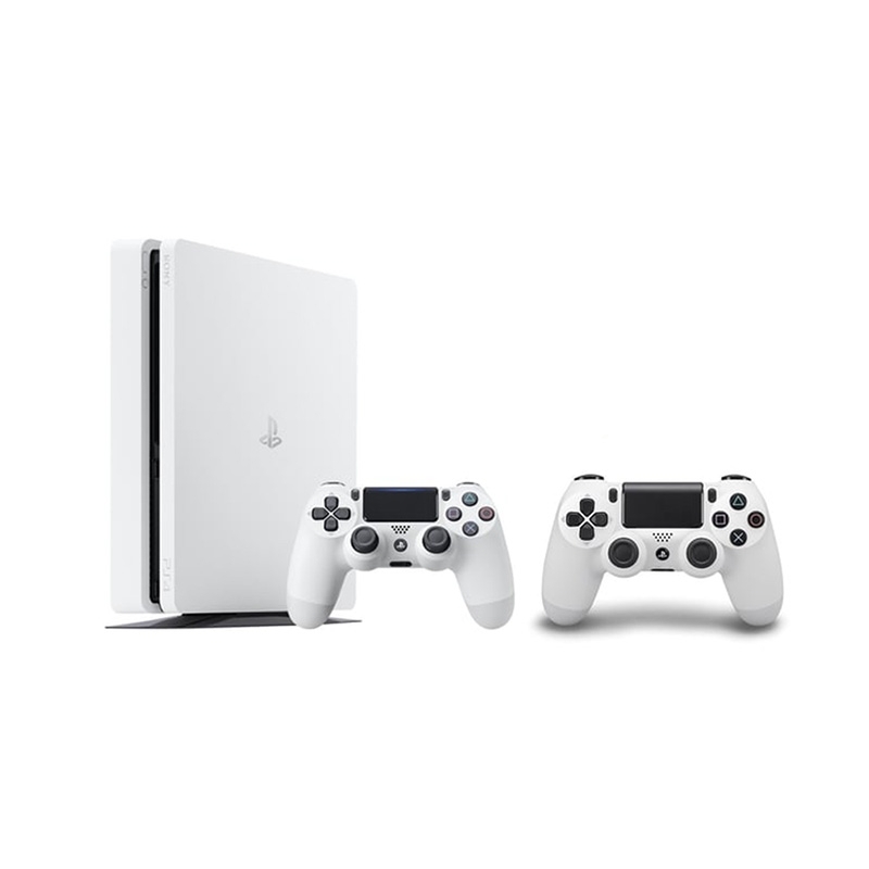 کنسول بازی استوک سونی Playstation 4 Slim سفید 1 ترابایت استوک به همراه یک دسته اضافه